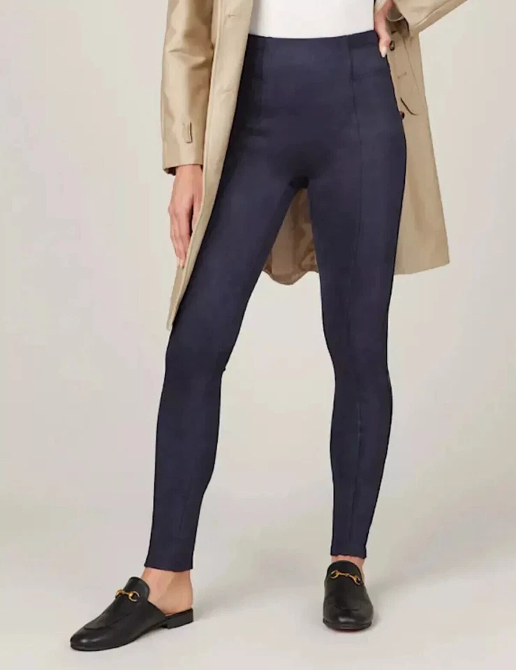 Spanx Mujer Imitación Gamuza Leggings Clásicos Azul Marino Tiro Alto Tobillo Talla XS NUEVO Foto 1 de 4