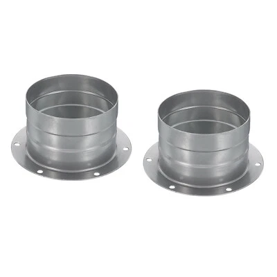 METALLIXITY 2pcs 3 Inch Duct Connector Flange Metal Straight Pipe Exhaust Hose Flange
