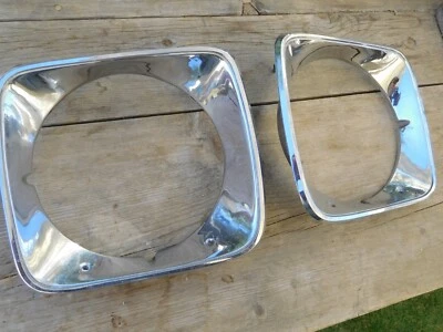 Monarch Headlight Bezel Set 1975-1977 Mercury Monarch OEM LH & RH Plastic Bezels - Image 1 of 4