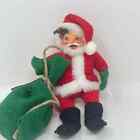 VIntage Annalee Dolls Santa with Sack Painted Face 1970&#39;s