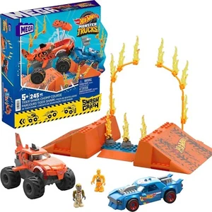 Mega - Hot Wheels Monster Trucks Tiger Shark Chomp Course Building Set (BBHKF88) - Imagen 1 de 1