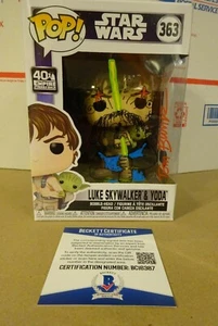 Autografo TOM BUNK firmato SKETCHED Star Wars LUKE SKYWALKER Funko Pop BAS COA - Foto 1 di 10