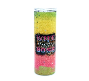 Mom Wife Boss Hogg Tumbler 20 oz. w/ 2 screw on lids Great gift for Wife / Mom - Picture 1 of 8