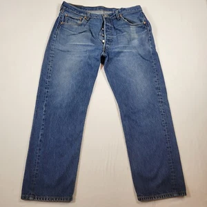 VGT Levi's 501 Jeans Men's 38x32 July 1985 Blue Authentic Button Fly Denim Jeans - Picture 1 of 16