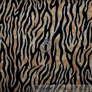 BonEful Fabric FQ Cotton Quilt Brown Gold Black Tan B&W ZEBRA Skin Stripe Africa - Picture 1 of 7