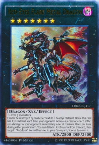 Red-Eyes Flare Metal Dragon - LDK2-ENJ41 - Ultra Rare - 1st Edition Near Mint Yu - Image 1 of 1