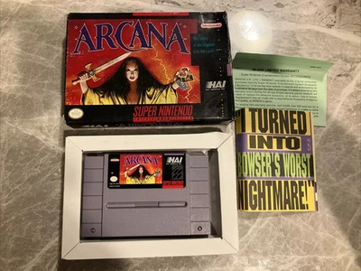 ARCANA - Super Nintendo SNES Video Game NTSC US Boxed With Box Protector - Image 1 of 4