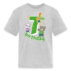 Talking Tom & Friends 7th Birthday Kid's T-Shirt - Picture 1 of 19