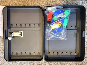 28 Key Cabinet Organizer, Key Lock Box Wall Mount and 28 Colored Name Tags Keys - Picture 1 of 8