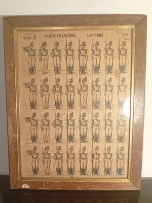 Cadre/tableau, Armée Française. Lanciers      Imagerie Réunies Jarville-Nancy - Photo 1/3
