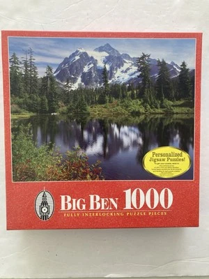 Vintage 2000 Big Ben 1000 Pc Puzzle, Mt.Shuksan North Cascades National Park WA. - Image 1 of 4