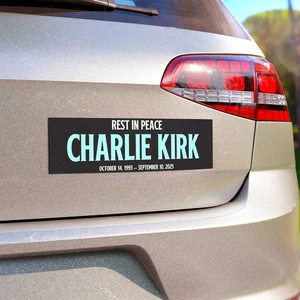 Charlie Kirk Car Magnet, Kirk Car Decal, Charlie Kirk Bumper Rest In Peace - Bild 1 von 1