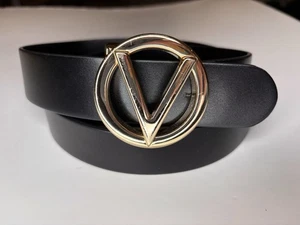 Cinturón de cuero Valentino Giusy negro dorado para mujer talla L - Imagen 1 de 11