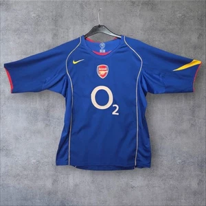 Camiseta de fútbol visitante Arsenal 2004 genuina O2 Xl 3er kit Nike 90 azul 321 - Imagen 1 de 12