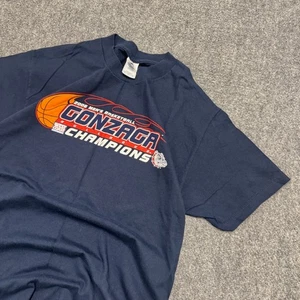 VTG Gonzaga T-Shirt mens L Champions Blue Red Basketball College Sports March - Picture 1 of 13