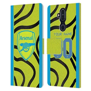 CUSTOM PERSONALIZED ARSENAL FC 2023/24 KIT LEATHER BOOK CASE FOR NOKIA PHONES - Picture 1 of 8