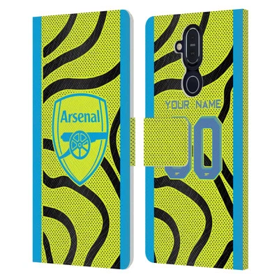 CUSTOM PERSONALIZED ARSENAL FC 2023/24 KIT LEATHER BOOK CASE FOR NOKIA PHONES - Image 1 of 4