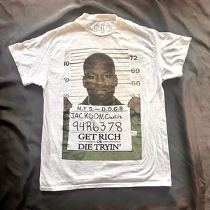 50 Cent - Get Rich Or Die Tryin - Mugshot T-Shirt Medium *AUTHENTIC* - Picture 1 of 4