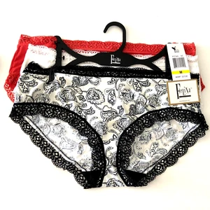 FELINE Dessous 3er Pack HIPSTER FLORAL, WEISS, ORANGE GR: S - Bild 1 von 5