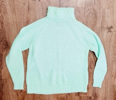 Suéter Vintage Cuello Alto Años 50 Mediano Verde Menta Importado "Lady Wilshire" Foto 1 de 4