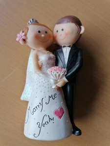 HOCHZEITSTORTE GROSSE TORTENFIGUR 18 cm hoch Tortenfigur Brautpaar NEUWARE - Bild 1 von 2
