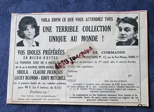 SHEILA / C FRANCOIS .... / Article de presse 60's / MICRO BUSTES - Picture 1 of 1