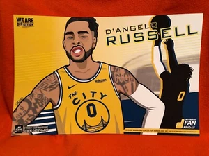 Cheer Card Golden State Warriors Authentic Fan D'Angelo Russell New SGA 11/15/19 - Picture 1 of 3