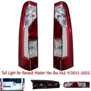 Pair RH+LH Tail Light Rear Lamp For Renault Master Van Bus X62 9/2011-2022 AU - Picture 1 of 7