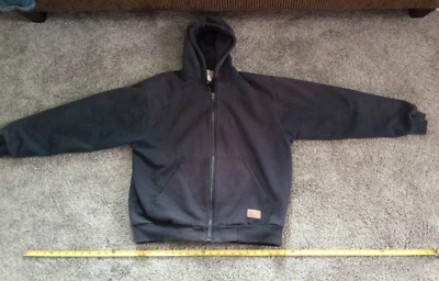 Chaqueta aislante con capucha y cremallera completa Schmidt Workwear para hombre azul, sin talla, tal vez L. Foto 1 de 4