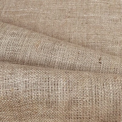 10oz Raw Hessian Jute Fabric Burlap Sack Garden Upholstery Material 54" Wide - Image 1 of 3