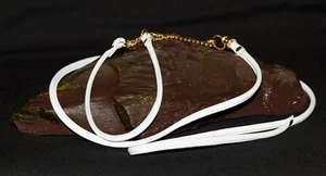Hundeshow Blei und Kragen weiches Nappa Luxusleder - weiß - Bild 1 von 1