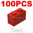 1x2 Building Blocks Bricks Parts 3004 (100pcs) Brick 1x2 Choose Color City