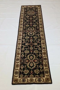 Hand-Tufted Carpet 2'6" x 10'0" Traditional Oriental Wool Indian Runner Rug - Picture 1 of 7