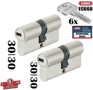 2x Zylinder Abus Schließanlage EC660 Wendeschlüssel Gleichschließend mit Karte - Picture 1 of 5