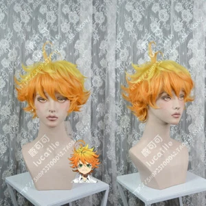 Peluca Cosplay Emma Cosplay The Promised Neverland de anime peinado corto rizado - Imagen 1 de 8