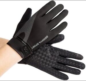 Workout Gloves Full Fingered Hand Grip Gym Gloves Weightlifting Crossfit Black