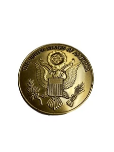 Brass Homeland Security Applique for Box/Cube Cremation Urn, Pewter Also Avail. - Picture 1 of 3