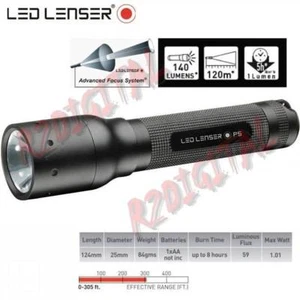 TORCIA MINI LED LENSER TATTICA P5 140 LUMEN ALLUMINIO LAMPADA PORTATILE BATTERIE - Picture 1 of 1