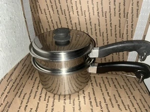 Saladmaster 2.75 Qt Saucepan & Steamer Insert & Vapo Lid Stainless Steel USA - Picture 1 of 9