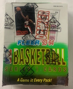 Fleer Basketball Serie 1 1993-94 Rack Pack Box 24 Ct. BBCE Sigillato RARO HTF - Foto 1 di 2