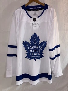 Autentica maglia da hockey Toronto Maple Leafs Adidas 54 bianca NUOVA Fight Strap NHL - Foto 1 di 7