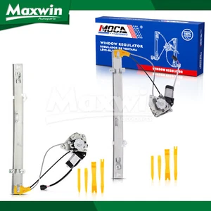 2x Regulador de ventana eléctrica trasero izquierdo y derecho con ajuste de motor 02-07 Jeep Liberty - Imagen 1 de 10