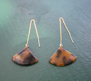 Trendy Acetate Tortoise Shell Earrings – Lightweight, Classic Statement Jewelry - Picture 1 of 7