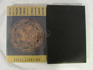 BRUCE STERLING GLOBAL HEAD SIGNED LIMITED FIRST EDITION ZIESING 1992 SLIPCASE - Imagen 1 de 2