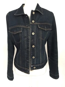 Gap Womens Denim Jean Jacket Size Medium Button Front Classic Dark Wash - Picture 1 of 7