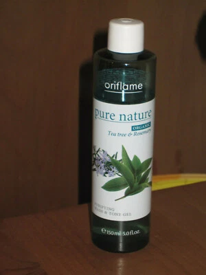 Gel purificador de lavado y tono Oriflame Pure Nature ORGÁNICO TeaTree & Romero piel grasa Foto 1 de 4