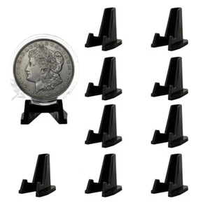 (10) OnFireGuy Black Coin Easels AirTite Holders Coin Display Stand Easels - Picture 1 of 5