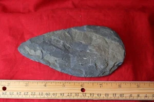 Large tear drop Ancient Slate Adze head Inuit Yupik St. Lawrence Island - Picture 1 of 2