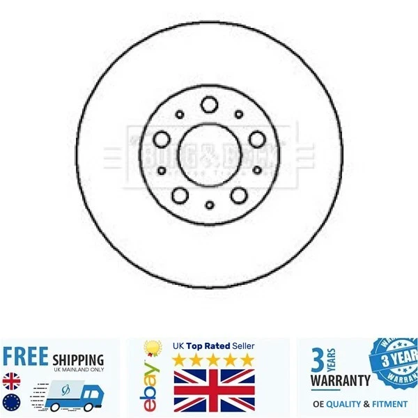Brake Disc BBD4179 For Volvo V70 99-08 S80 98-06 S70 96-00 S60 00-10 272403 - Image 1 of 4