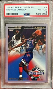 1993-94 Fleer Michael Jordan Utah All Star Weekend Card #5 PSA 8 NM-MT - Picture 1 of 1